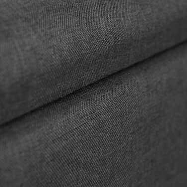 Relaxdays Sitzbank mit Stauraum, gepolstert, Holzbeine, Stoffbezug, 39,5x79,5x39,5 cm, Polyester, Grau