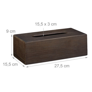 Relaxdays Kosmetiktuchbox Bambus braun