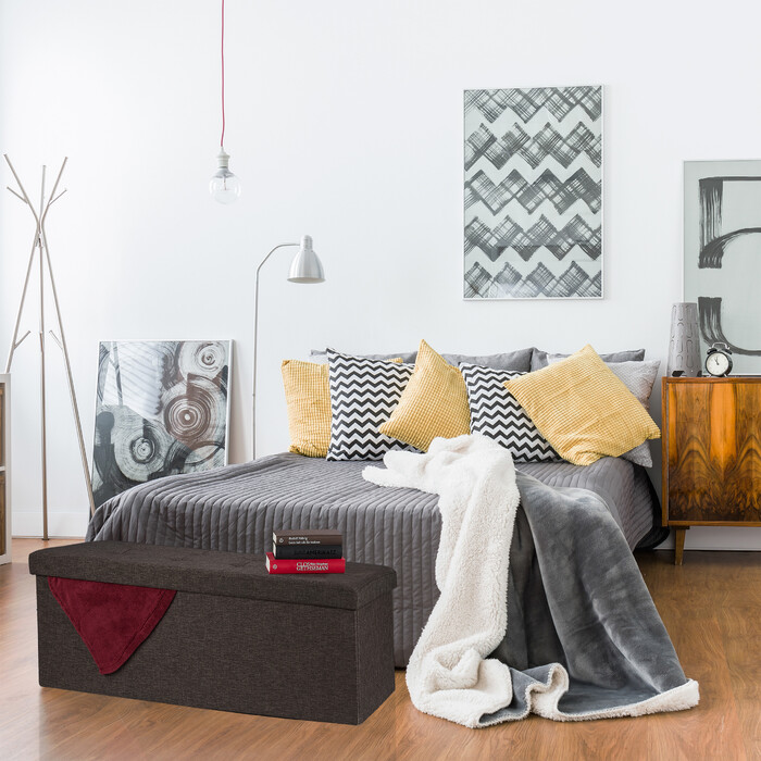 Relaxdays Sitzbank mit Trenngitter