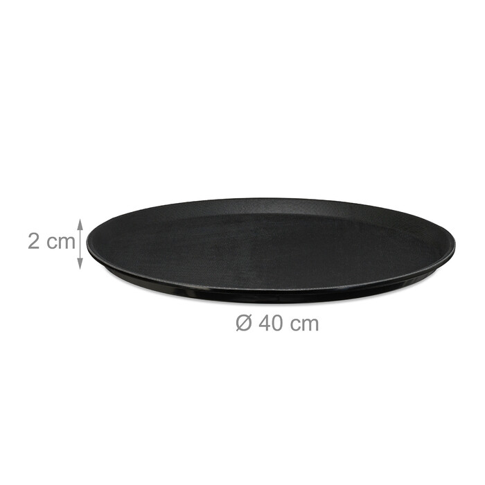 Relaxdays Rundes Gastro Serviertablett 2er Set
