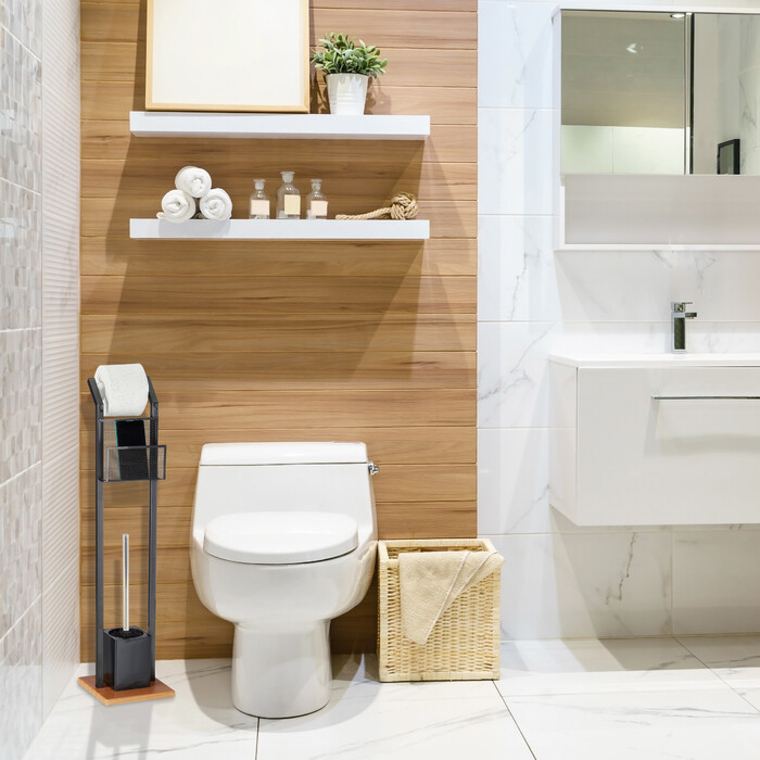 Relaxdays Toilettenbürste 2er Set + 4 Ersatzköpfe