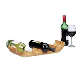 Relaxdays Weinregal Bambus 6 Flaschen