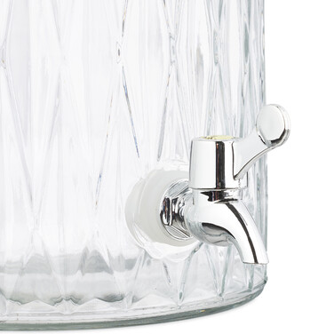 Relaxdays Getränkespender 5 Liter Rauten-Design