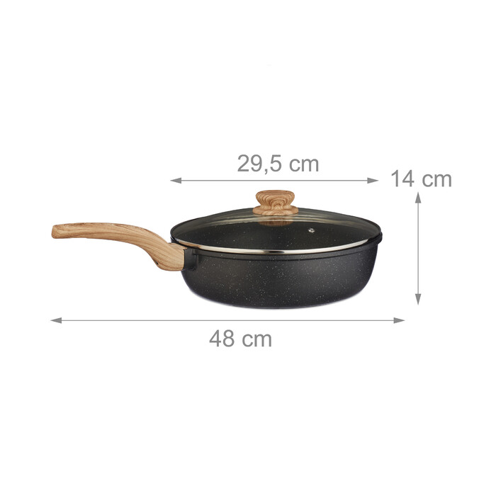 Relaxdays Schmorpfanne mit Deckel