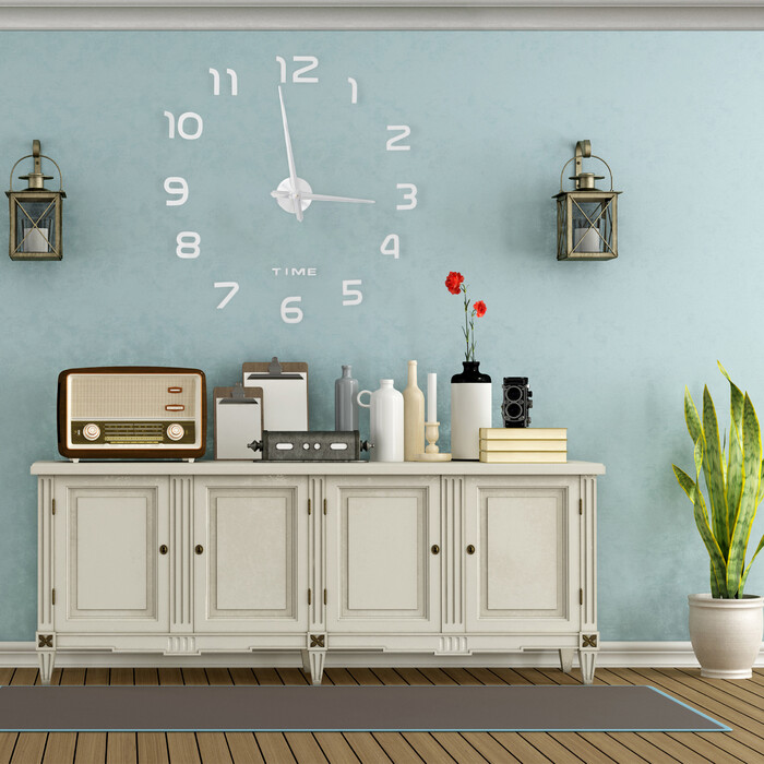 Relaxdays DIY Wanduhr mit 3D-Zahlen