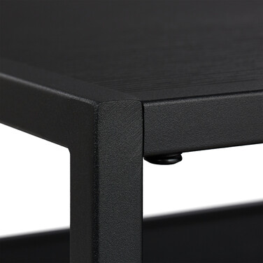 Relaxdays Couchtisch schwarz mit Ablage