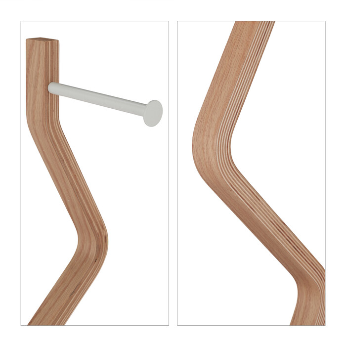 Relaxdays WC Garnitur Stahl & Holzoptik