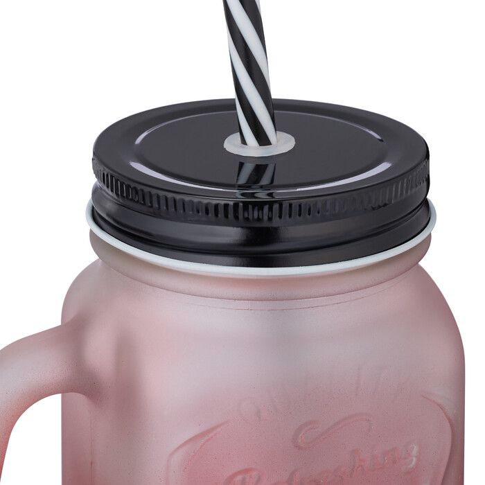 Relaxdays Bunte Trinkgläser mit Deckel 8er Set