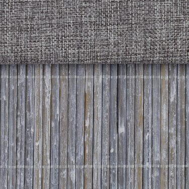 Relaxdays Sitzhocker mit Stauraum, faltbar, Bambus, Stoff, 36x35x35 cm, grau