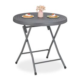 Relaxdays Klappbarer Gartentisch in Rattanoptik