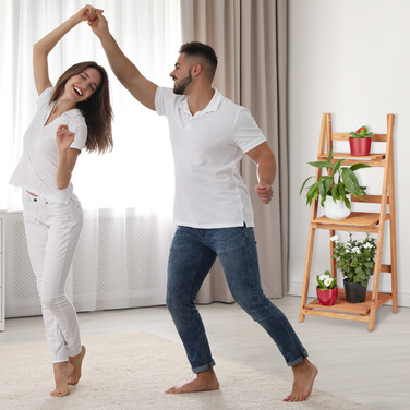 Relaxdays Blumentreppe aus Holz