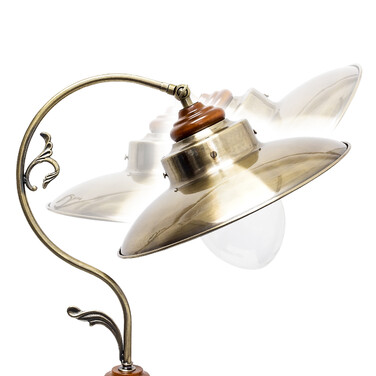 Relaxdays Stehlampe Jugendstil Design Messing