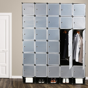 Relaxdays XXL Kleiderschrank Stecksystem