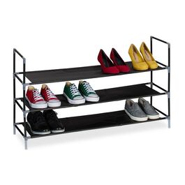 Relaxdays Schuhregal mit Stoffebenen 1 m
