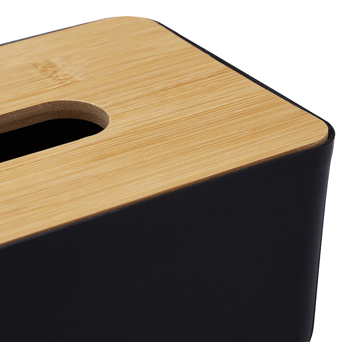 Relaxdays Kosmetiktücher Box mit Holz-Deckel