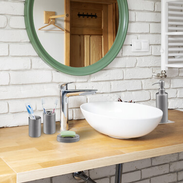 Relaxdays 5-tlg. Badezimmer Set matt