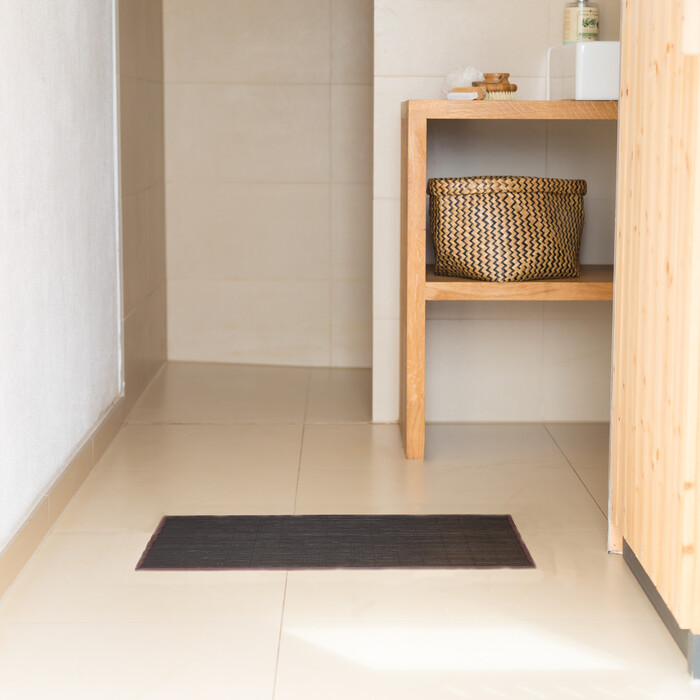 Relaxdays Badvorleger Bambus verschiedene Größen