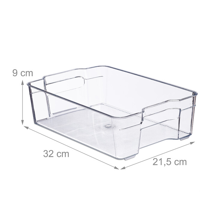 Relaxdays Kühlschrank Organizer mit Griffen