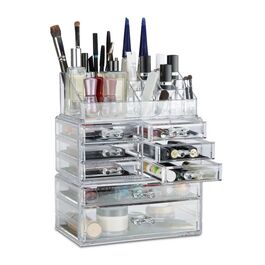 Relaxdays Make Up Organizer mit 8 Schubladen
