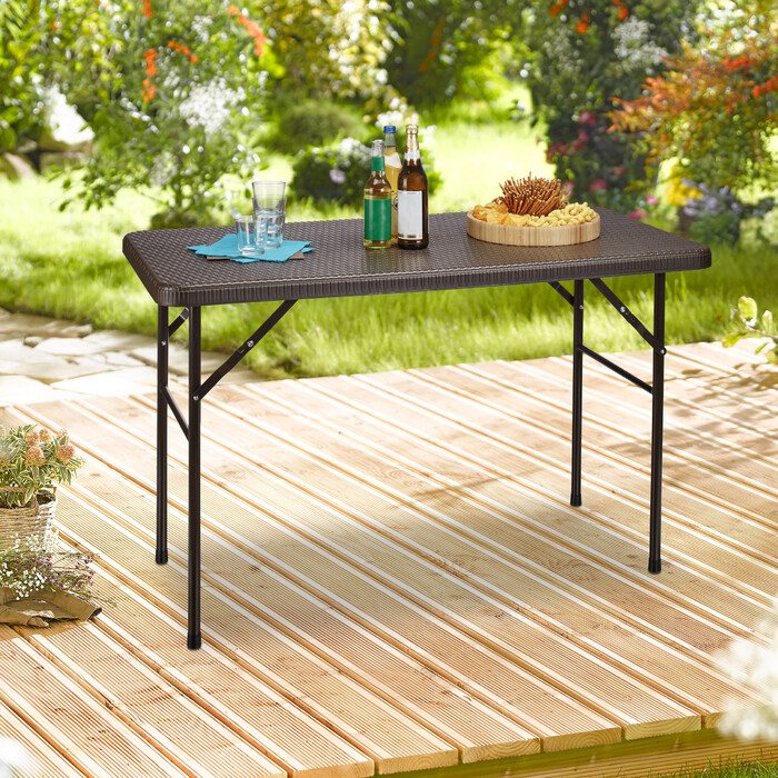 Relaxdays Gartentisch klappbar BASTIAN