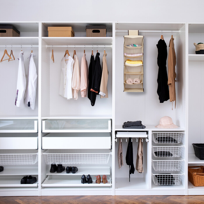 Relaxdays Hängeregal Kleiderschrank 6 Fächer