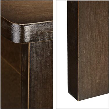 Relaxdays Badezimmerschrank dunkelbraun LAMELL, Bambus, 92x50x25,5 cm, Single