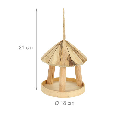Relaxdays Vogelfutterhaus aus Holz