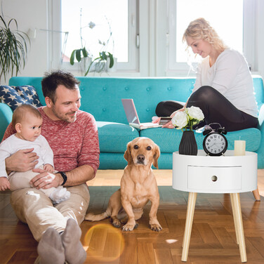 Relaxdays Beistelltisch mit Schublade