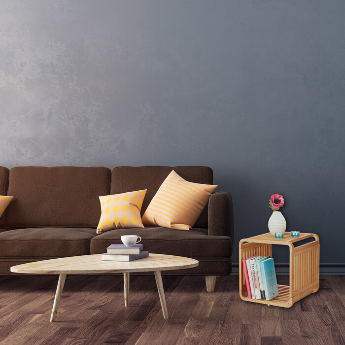 Relaxdays Bambus Regal mit Ablagen