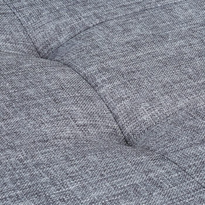 Relaxdays Faltbare Sitzbank XXL, Sitzcube mit Stauraum, Leinen, 38x114x38 cm, Dunkelgrau