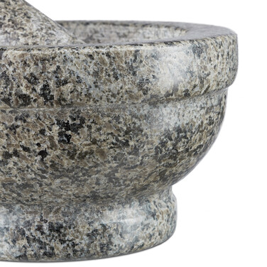 Relaxdays Granit Mörser mit Stößel 17 cm