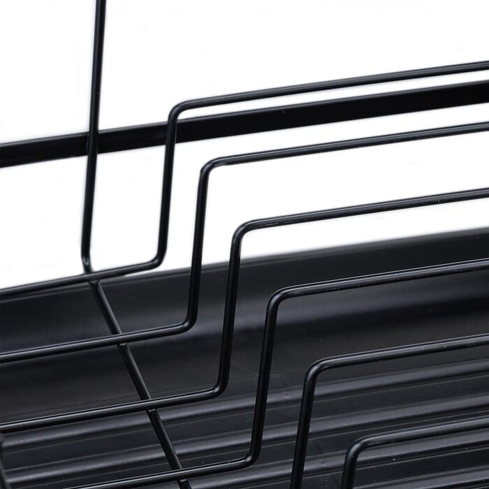 Relaxdays Geschirrtrockner, HBT: 15x42,5x32 cm, schwarz (60 Zeichen)