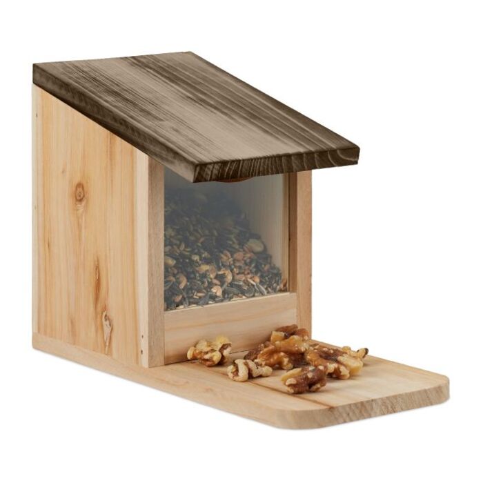 Relaxdays Eichhörnchen Futterhaus aus Holz