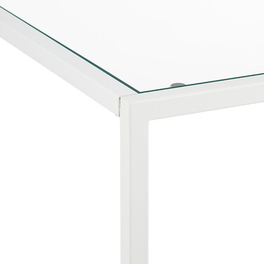 Relaxdays Beistelltisch Quader mit Glas