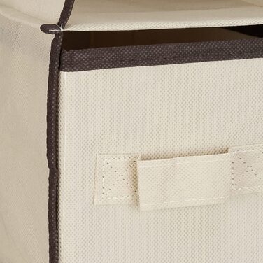 Relaxdays, Beige Hängeregal Stoff, Hängeaufbewahrung, 6 Fächer, 2 Schübe, für Kleiderschrank, HBT: ca. 82x14,5x30 cm, 30 x 14