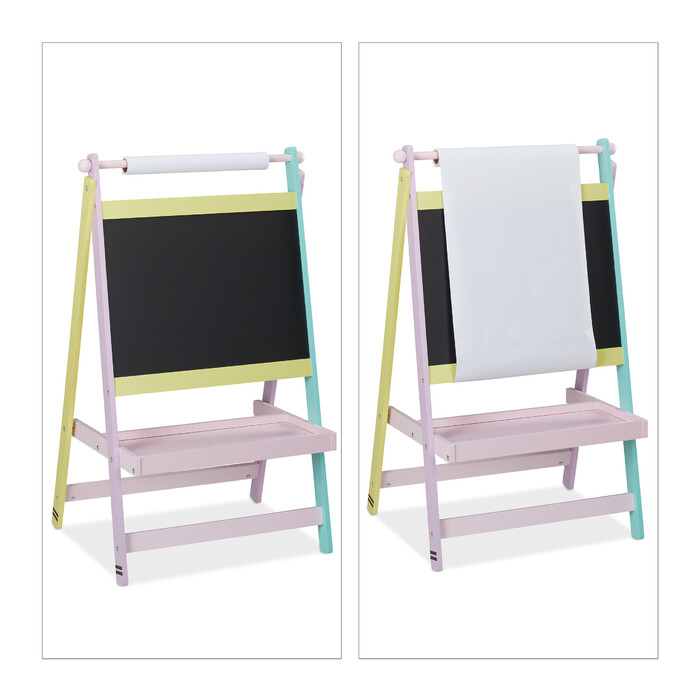 Relaxdays Kindertafel mit Papierrolle