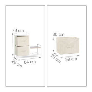 Relaxdays Regalsystem verschiedene Varianten beige