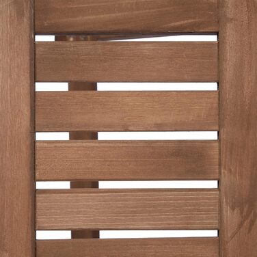 Relaxdays Klapptisch aus Holz, 50x50x50 cm, braun, für Wohnzimmer, Balkon & Terrasse, tragbar, stabil