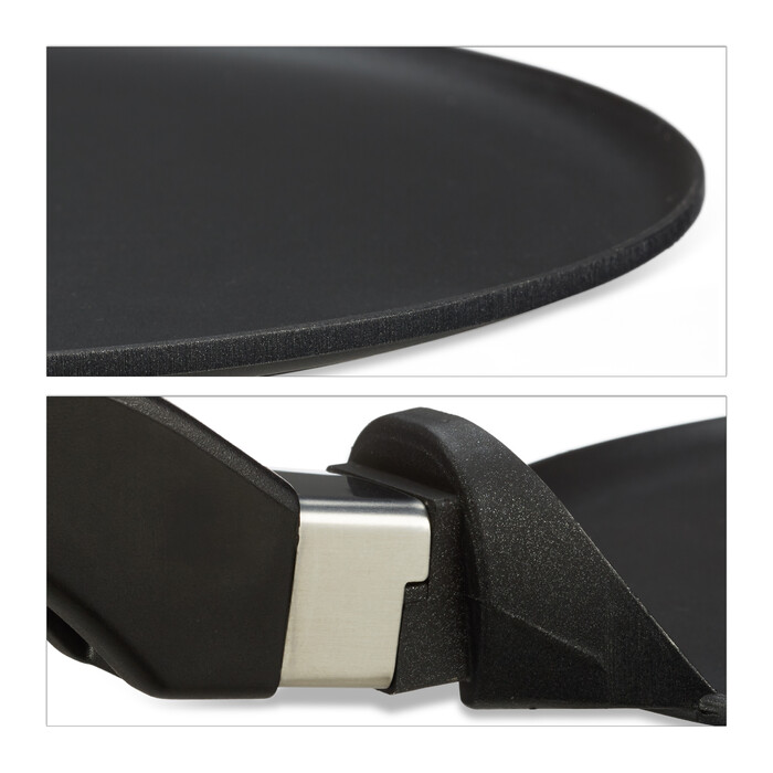Relaxdays Crêpespfanne Aluguss schwarz 25 cm