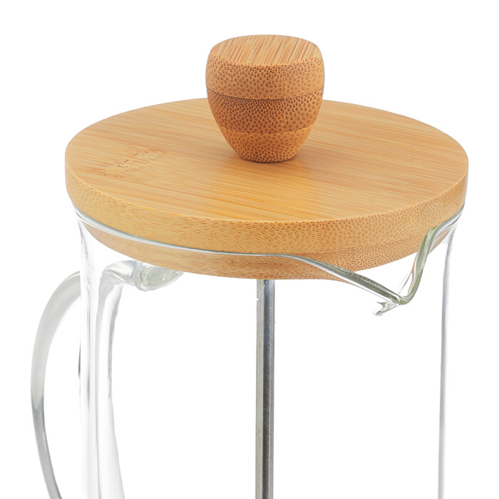 Relaxdays Kaffeebereiter mit Bambusdeckel
