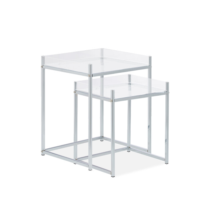 Relaxdays Beistelltisch aus Acryl im 2er Set