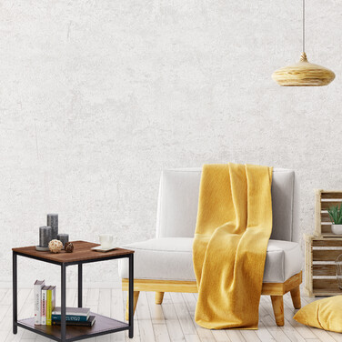 Relaxdays Beistelltisch Holz mit Metallgestell