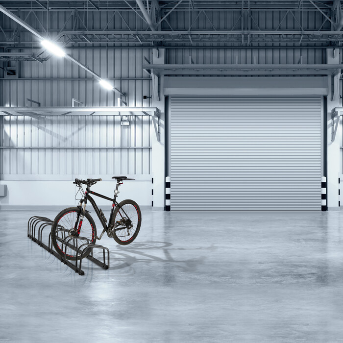 Relaxdays Schwarzer Fahrradständer für 6 Fahrräder