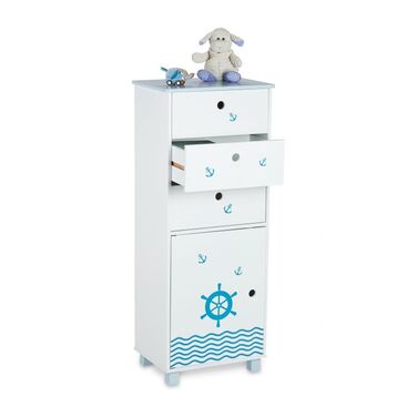 Relaxdays Kommode Kinder 3 Schubladen