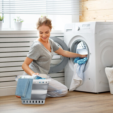 Relaxdays Faltbarer Wäschekorb 40 Liter