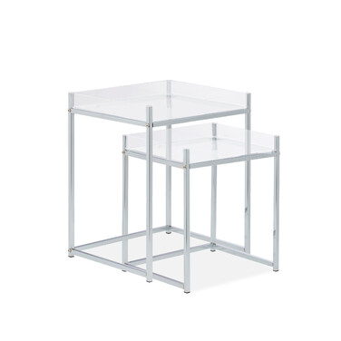 Relaxdays Beistelltisch aus Acryl im 2er Set