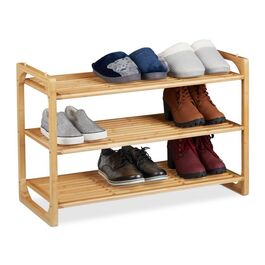 Relaxdays Schuhregal Bambus stapelbar