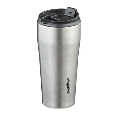 Relaxdays Thermobecher Edelstahl 400ml