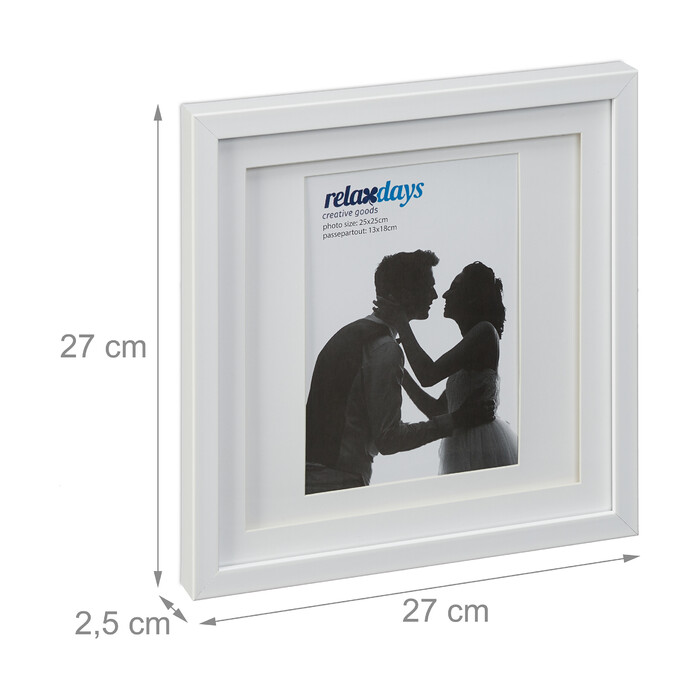 Relaxdays Bilderrahmen 25x25 cm 2er Set
