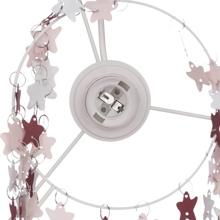 Relaxdays Kinder-Hängelampe, Ballerina-Motiv, rosa, 30x30x140 cm